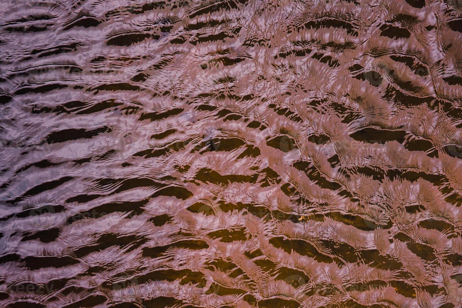 refelction an ripples on the water in the pool, color background photo