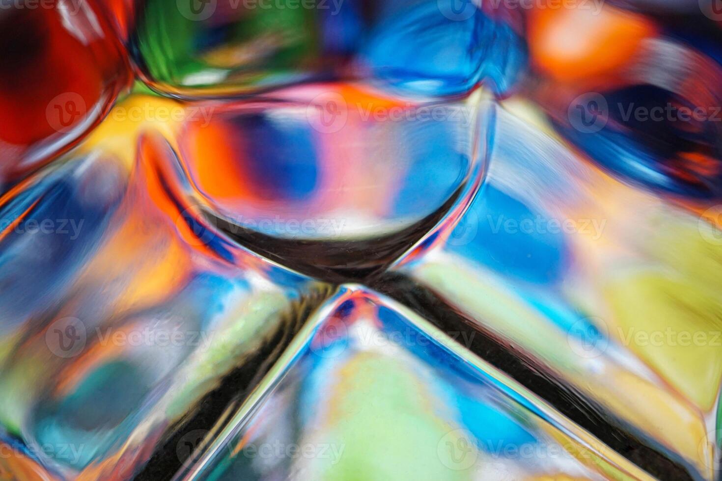 colors reflected in the glass. multicolor abstract background photo