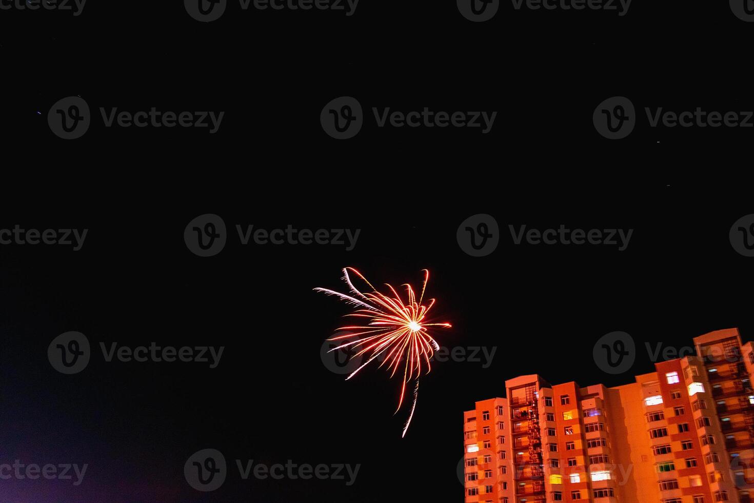 New Year celebrations in a poor area of a provincial town photo