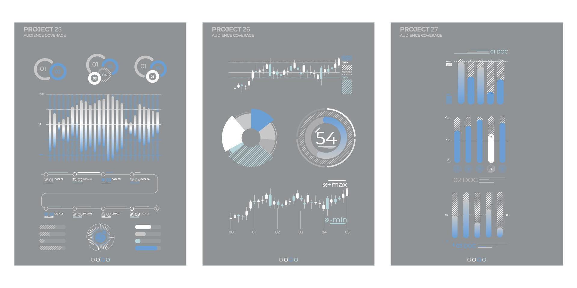 Finance elements commercial charts. Abstract visual illustration. vector
