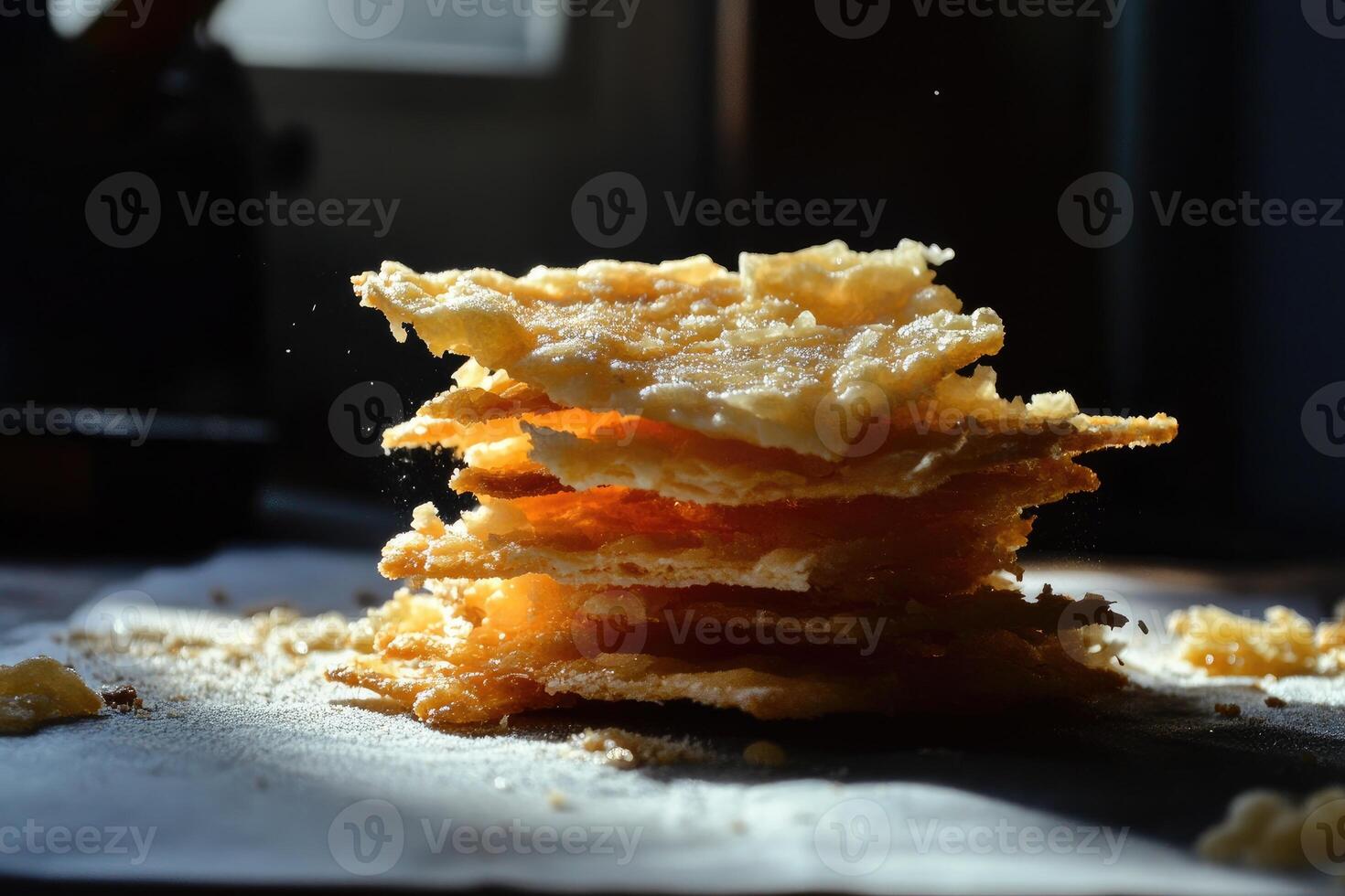 A Stack of Crispy Fried Dough Delights photo