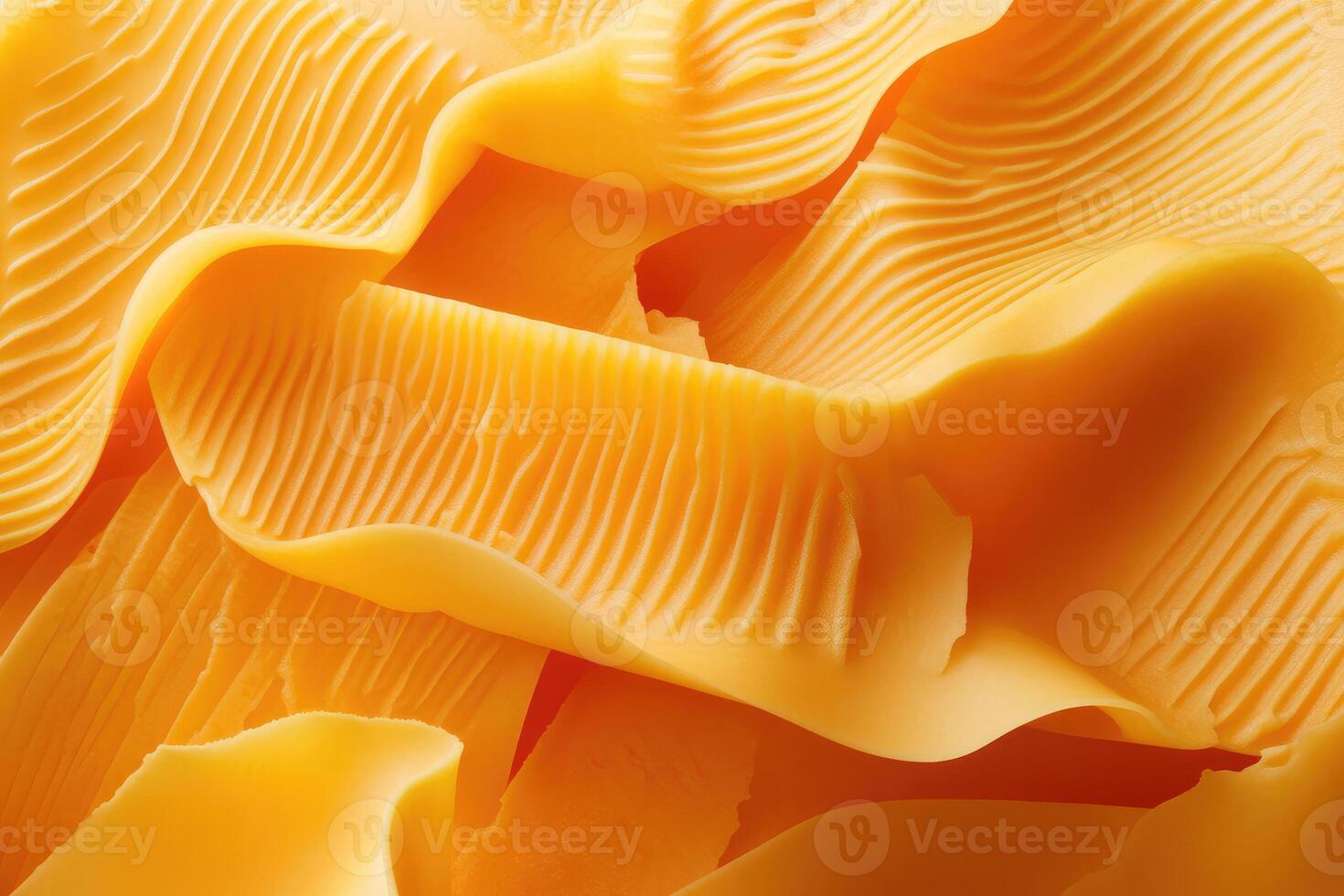 Close-up of Yellow Cheese with Wavy Lines and Textures photo