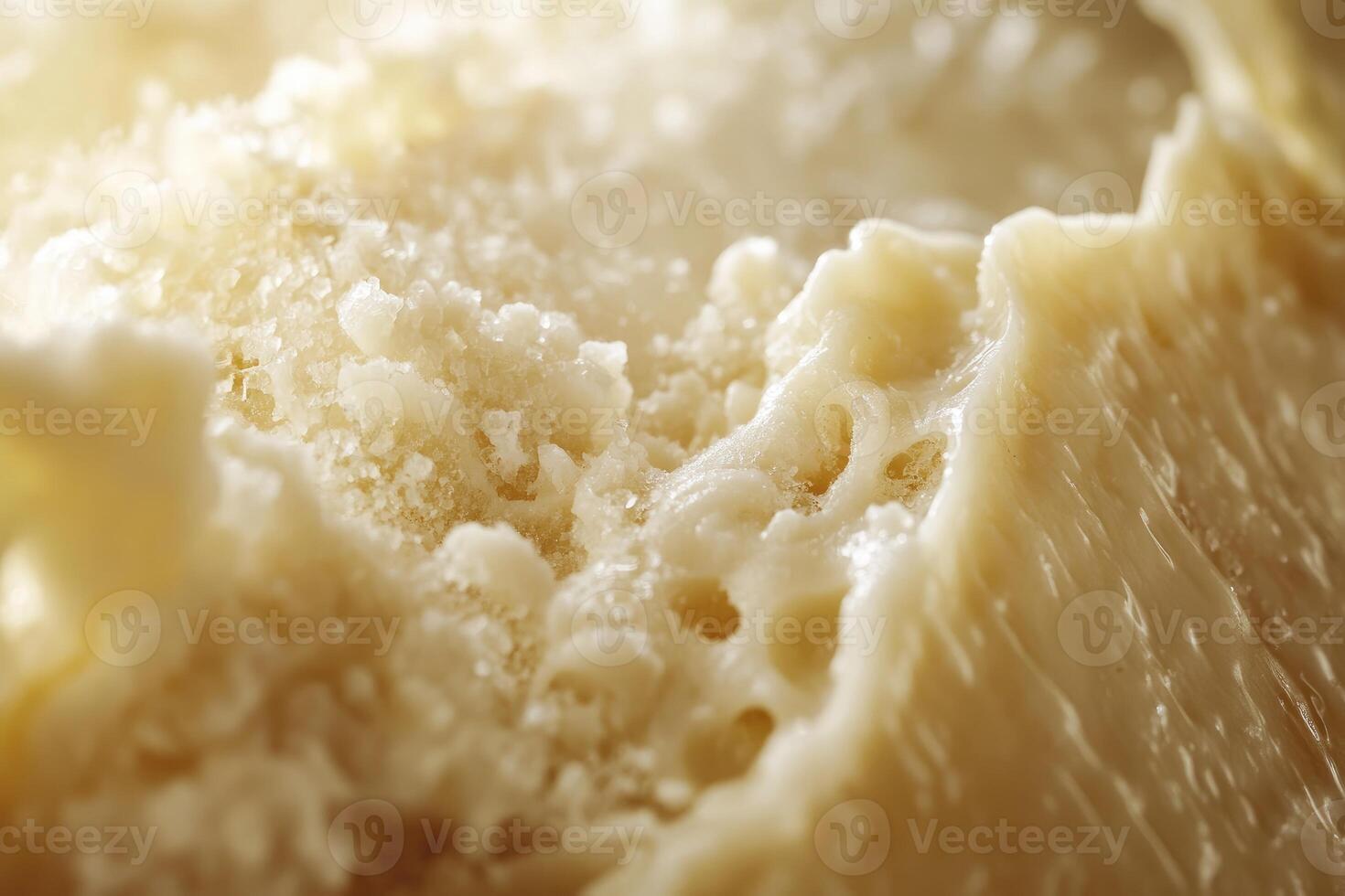 Close-up of Creamy, Textured, and Slightly Translucent Parmesan Cheese photo
