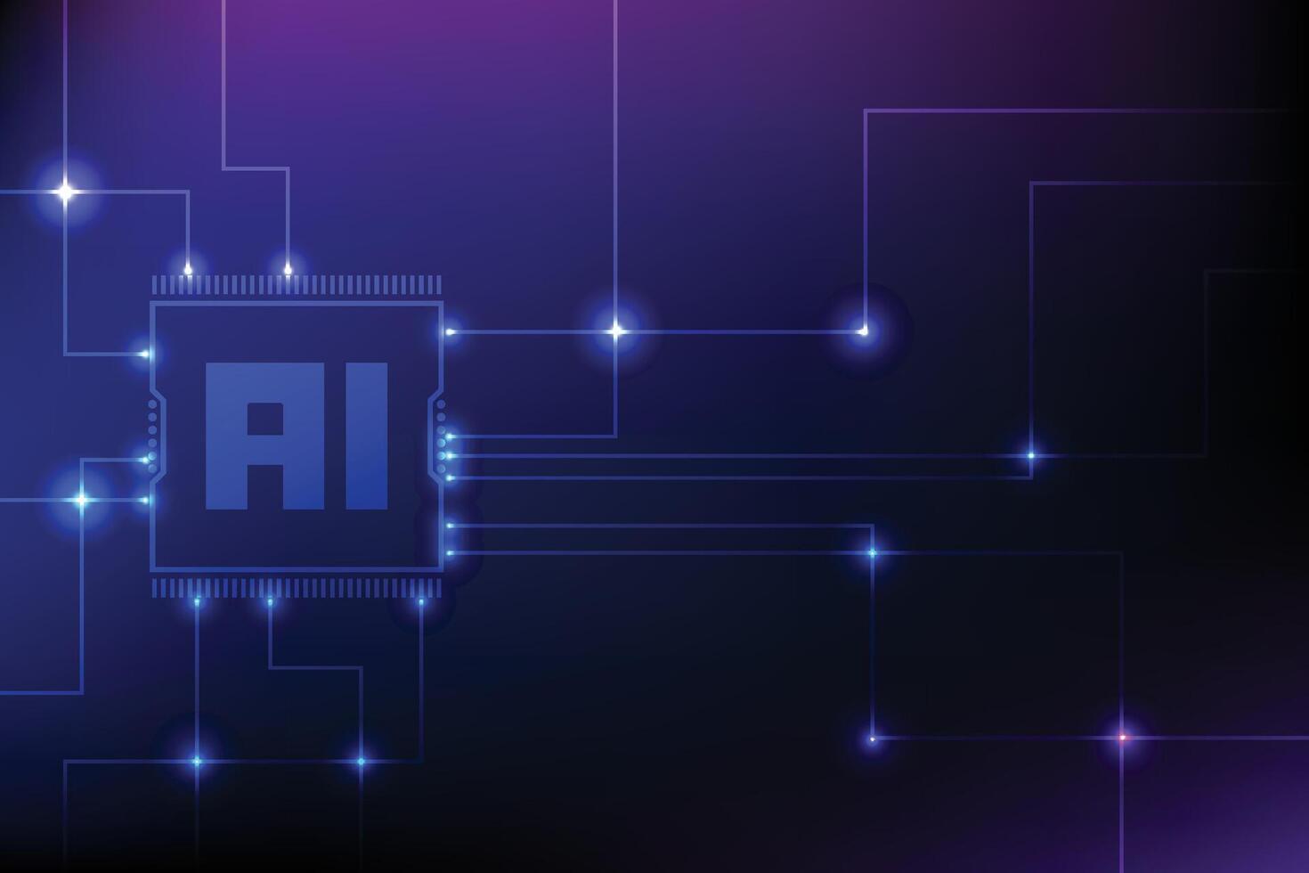 AI technology background digital transformation vector