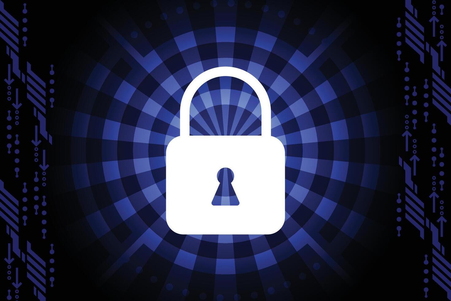 Keywords lock technology network futuristic background vector