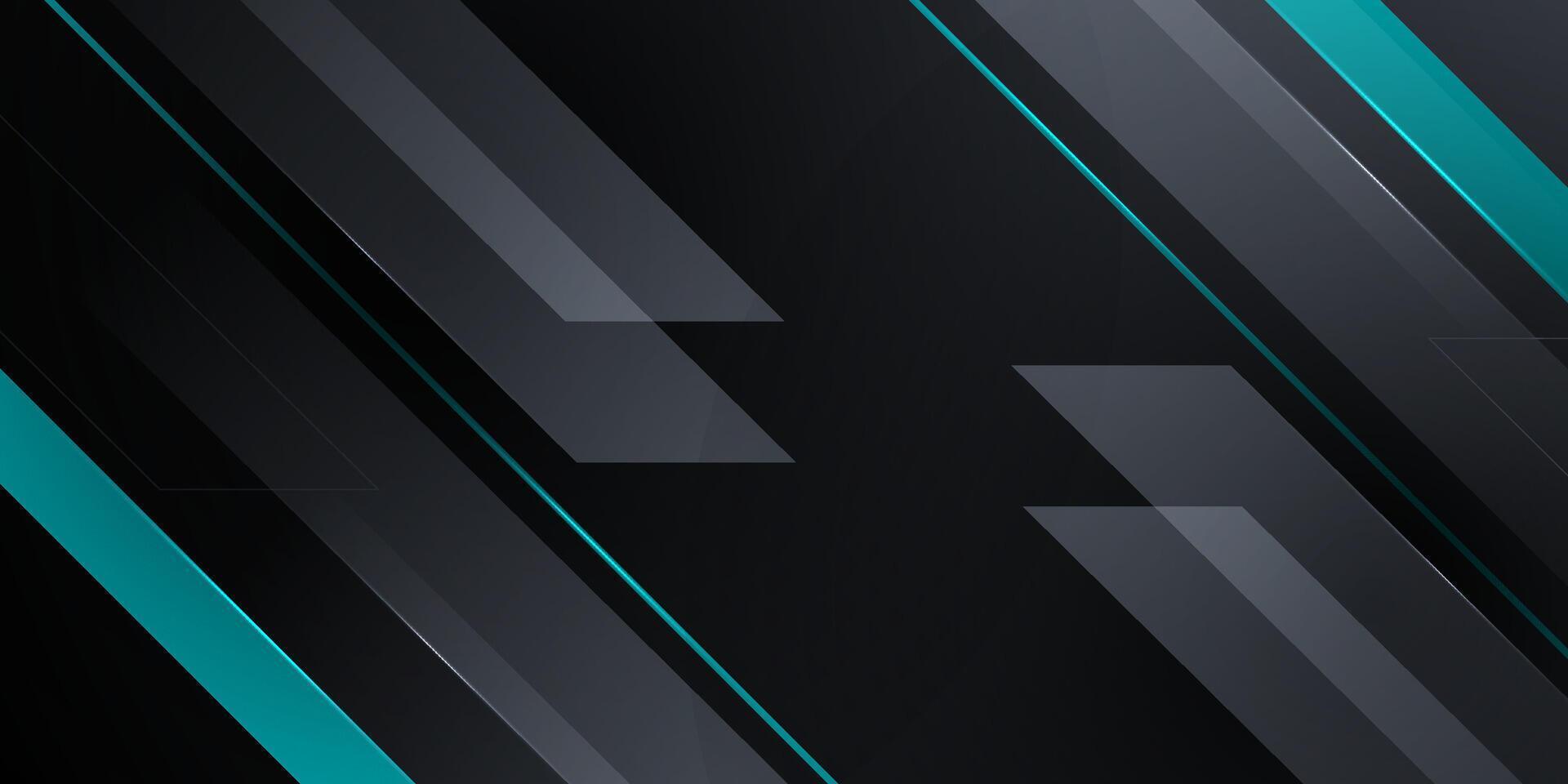 Abstract dark gray overlap background template design with shadow papercut pattern. Papercut background with simple green lines design. vector