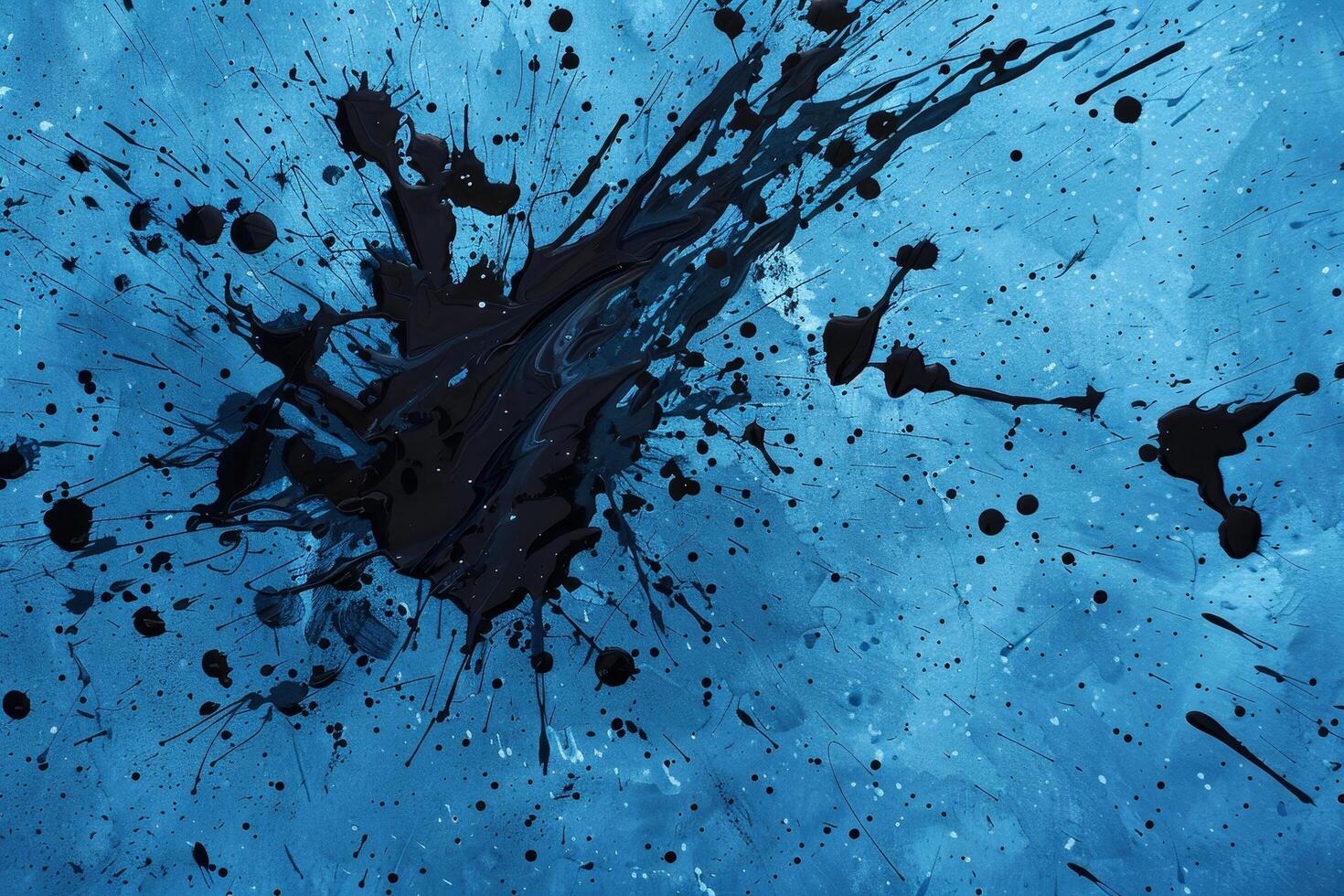 Abstract blue paint splatter background photo