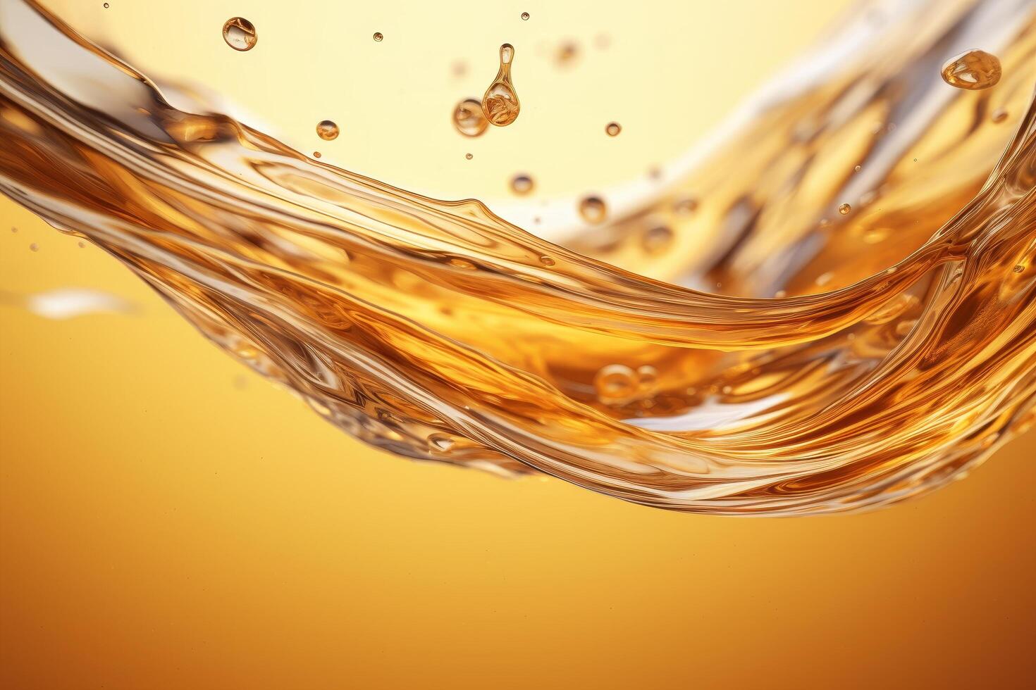 Abstract Liquid Wave with Golden Hues photo
