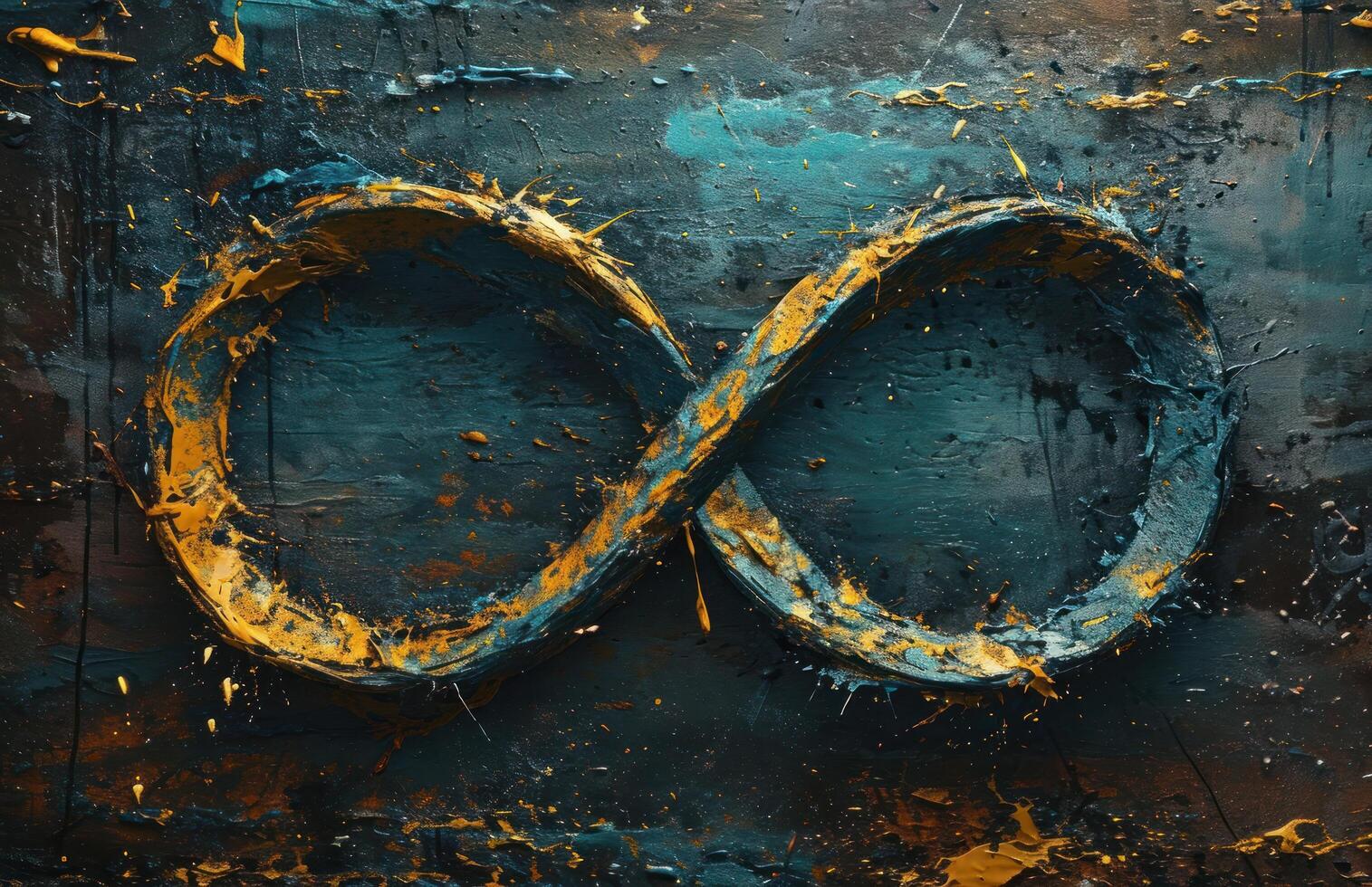 Abstract Infinity Paint Symbol on Textured Background photo