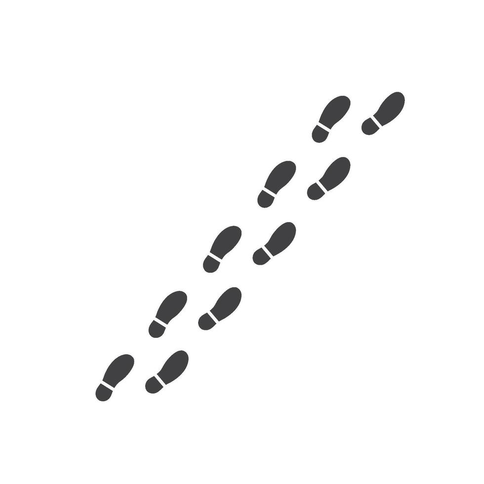 footsteps print route illustration design vector