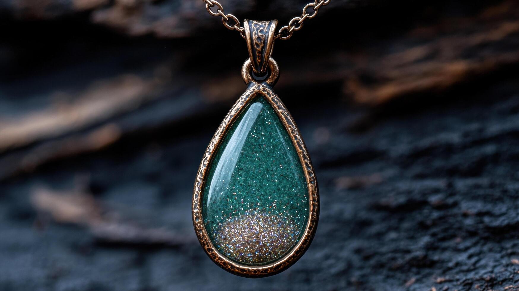 Sparkling gemstone pendant necklace photo