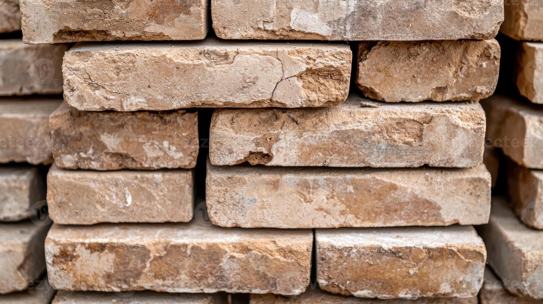 Stacked stone wall texture background photo