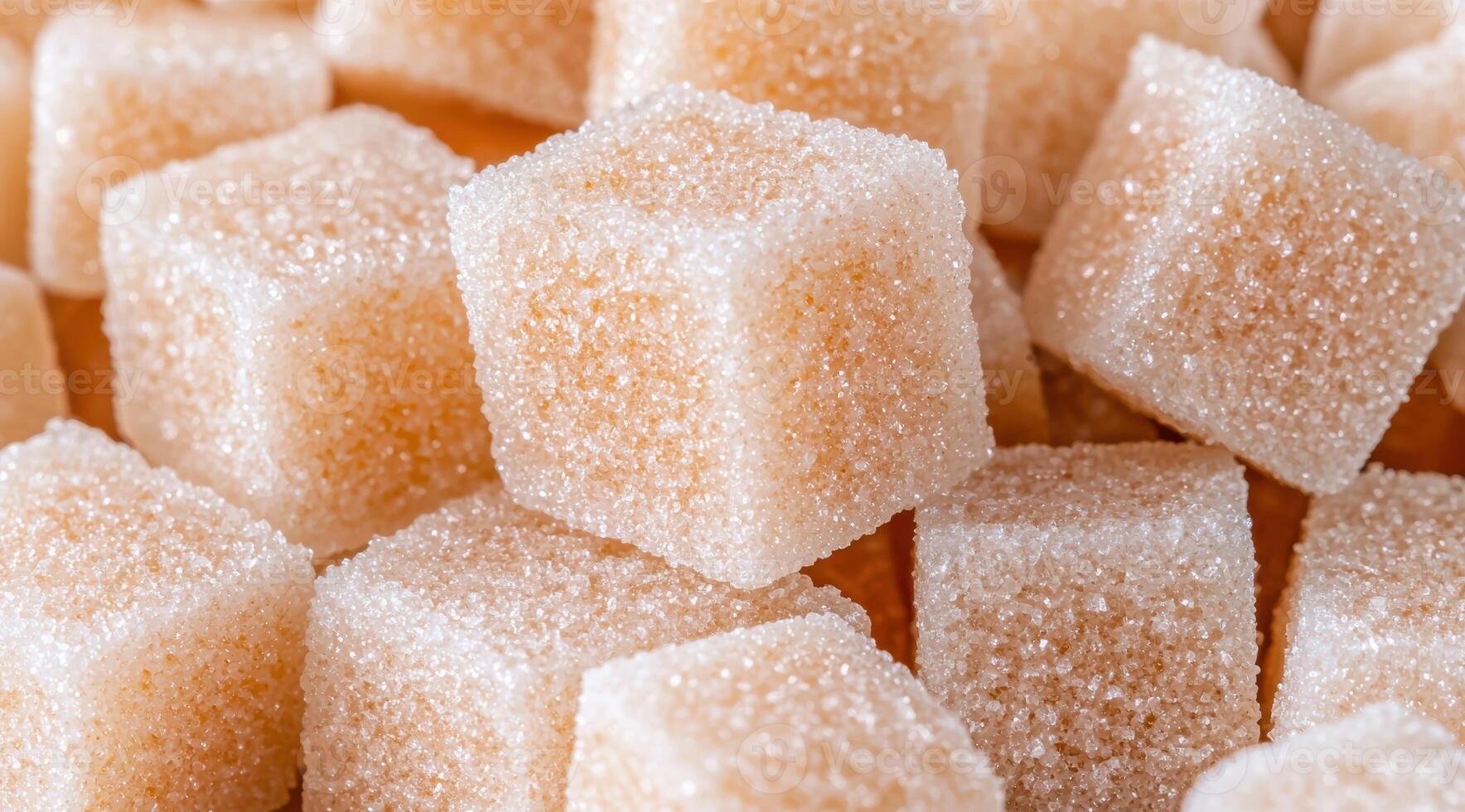 closeup of delicious golden brown sugar cubes photo