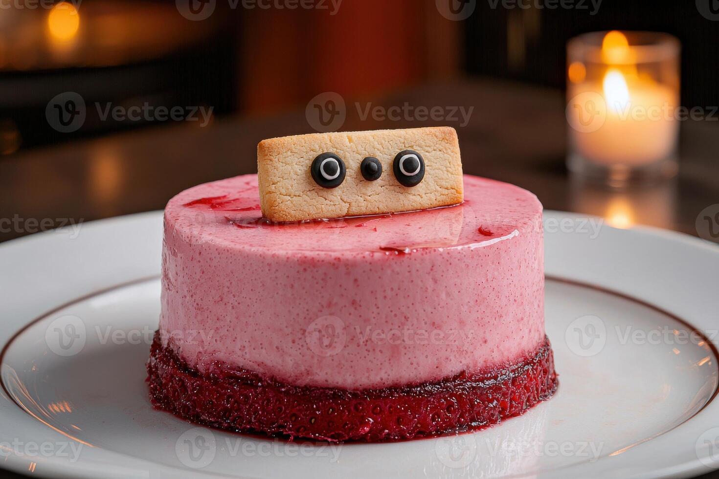 Spooky Halloween dessert with eyes photo