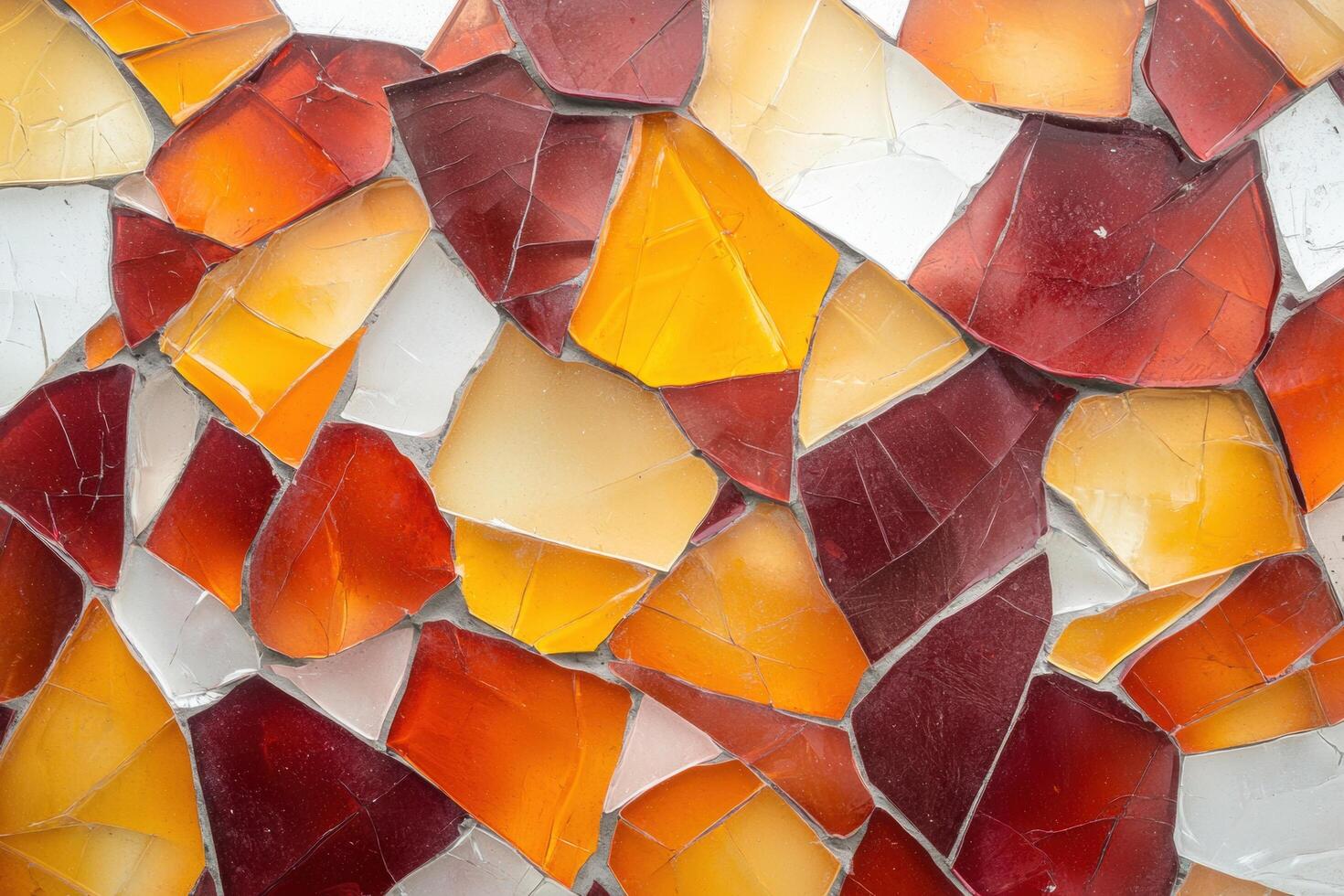 Vibrant mosaic tiles in warm colors photo