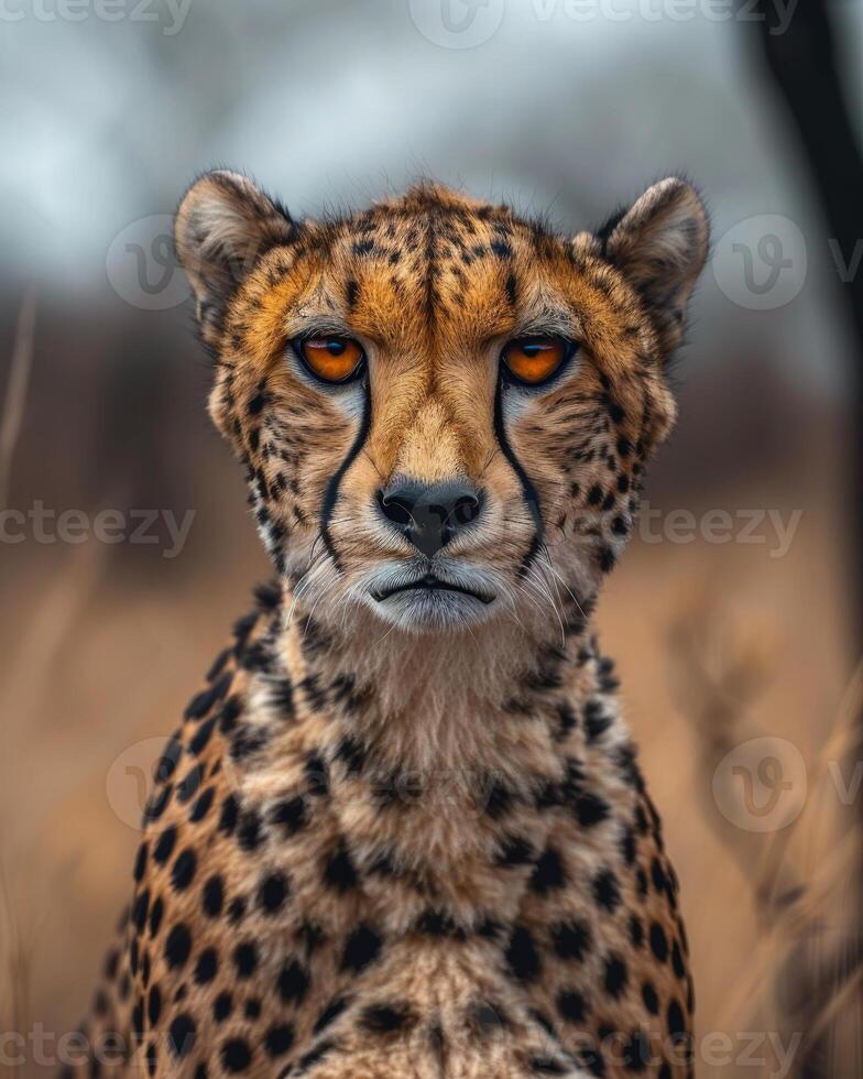 close up portrait of a majestic cheetah photo