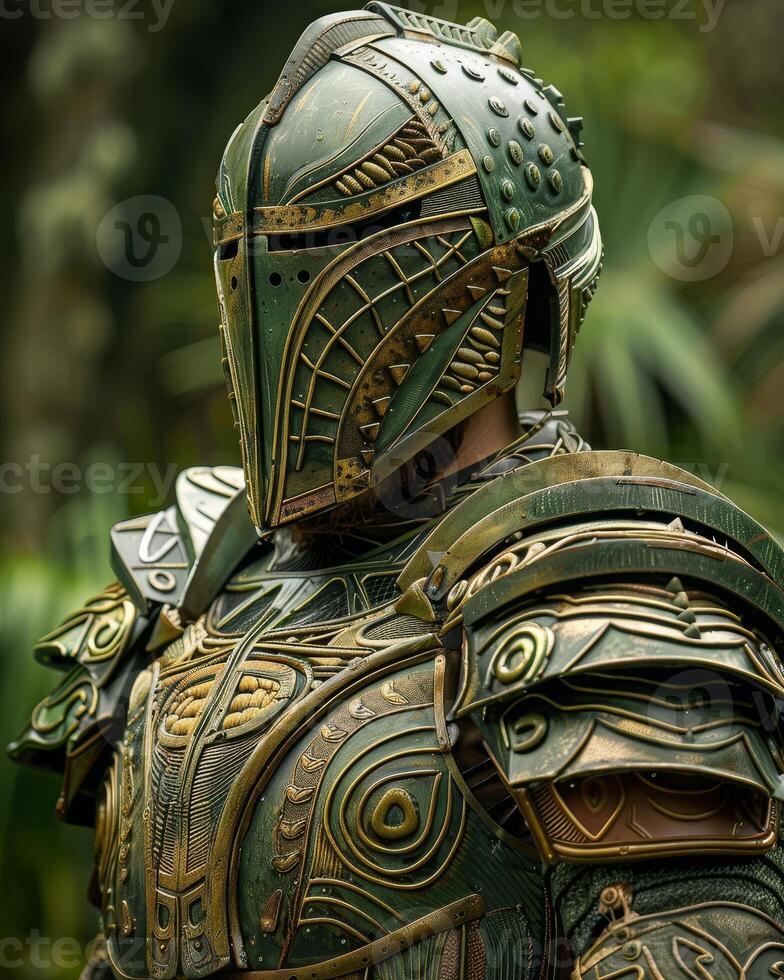 Ornate futuristic warrior armor photo