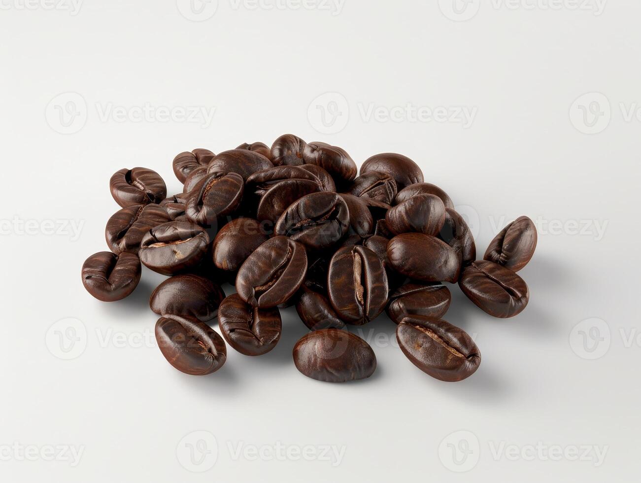 Pile of roasted coffee beans photo