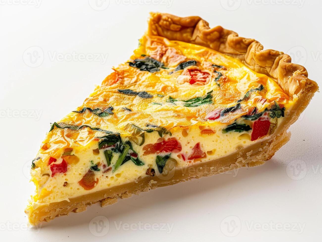 Delicious vegetable quiche with flaky crust photo