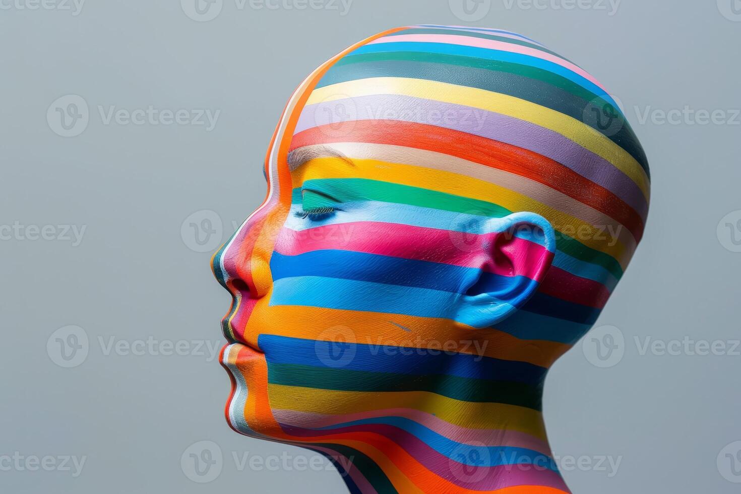 Colorful abstract human face photo