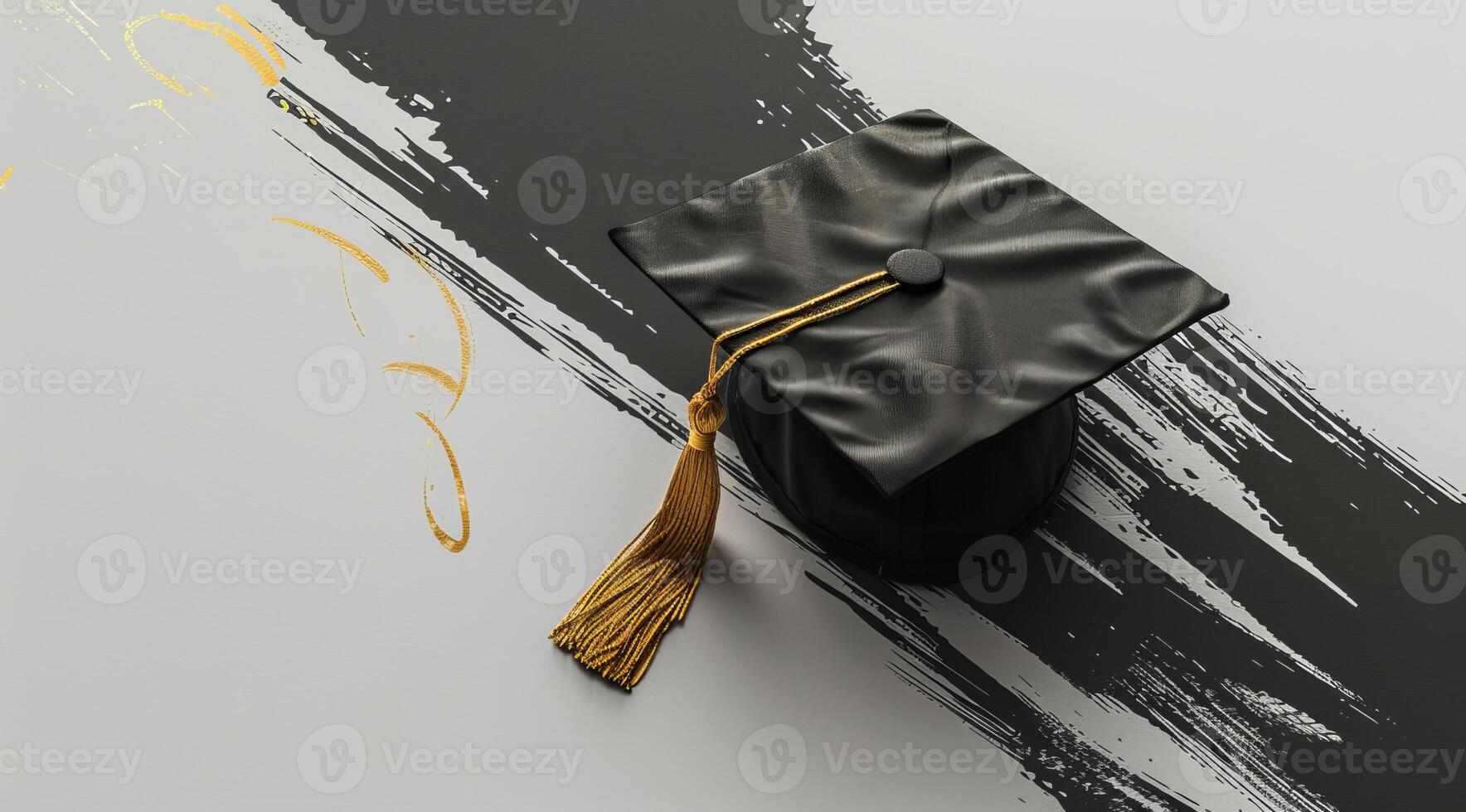graduation cap on abstract background photo