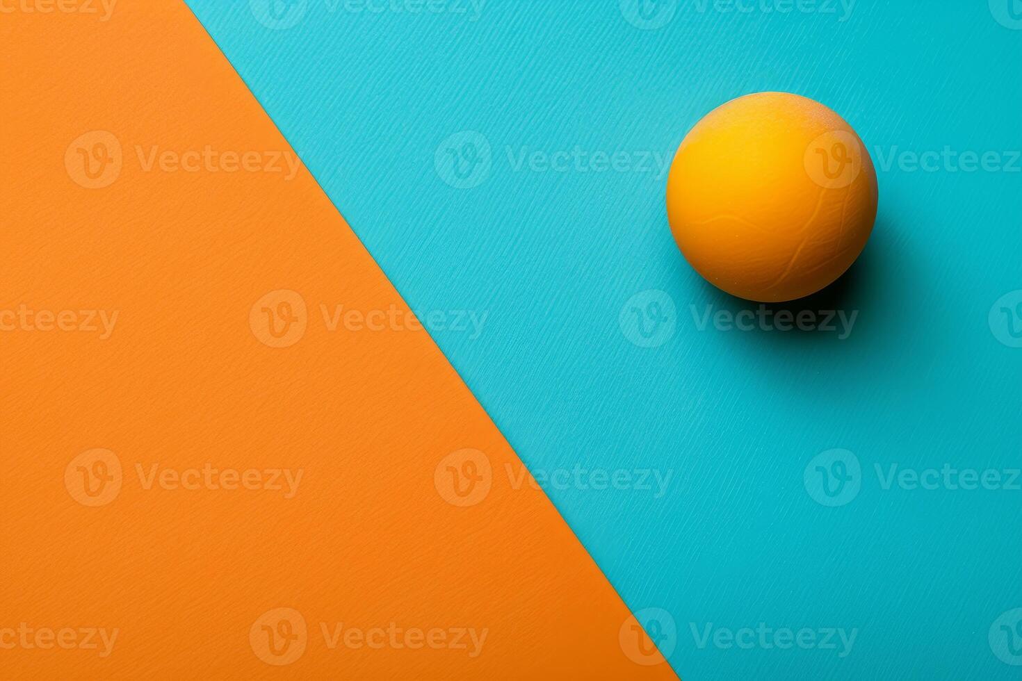 Vibrant geometric shapes and a yellow sphere photo