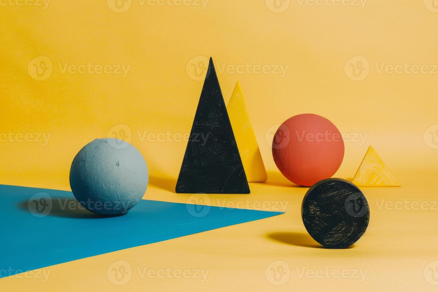 abstract geometric shapes in vibrant colors photo