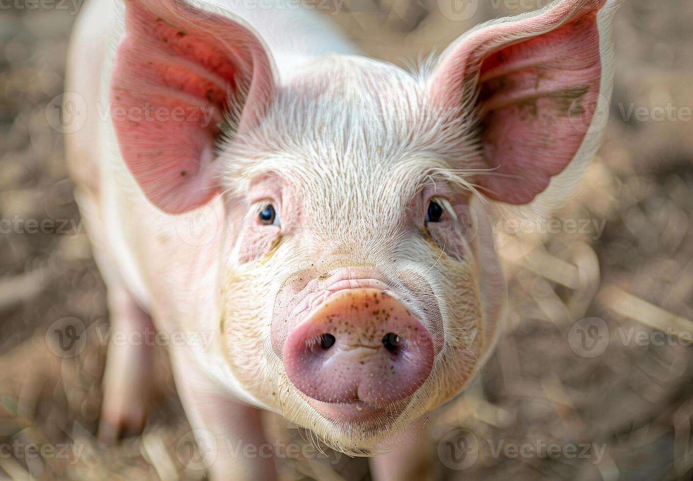 Curious Pig Close Up photo