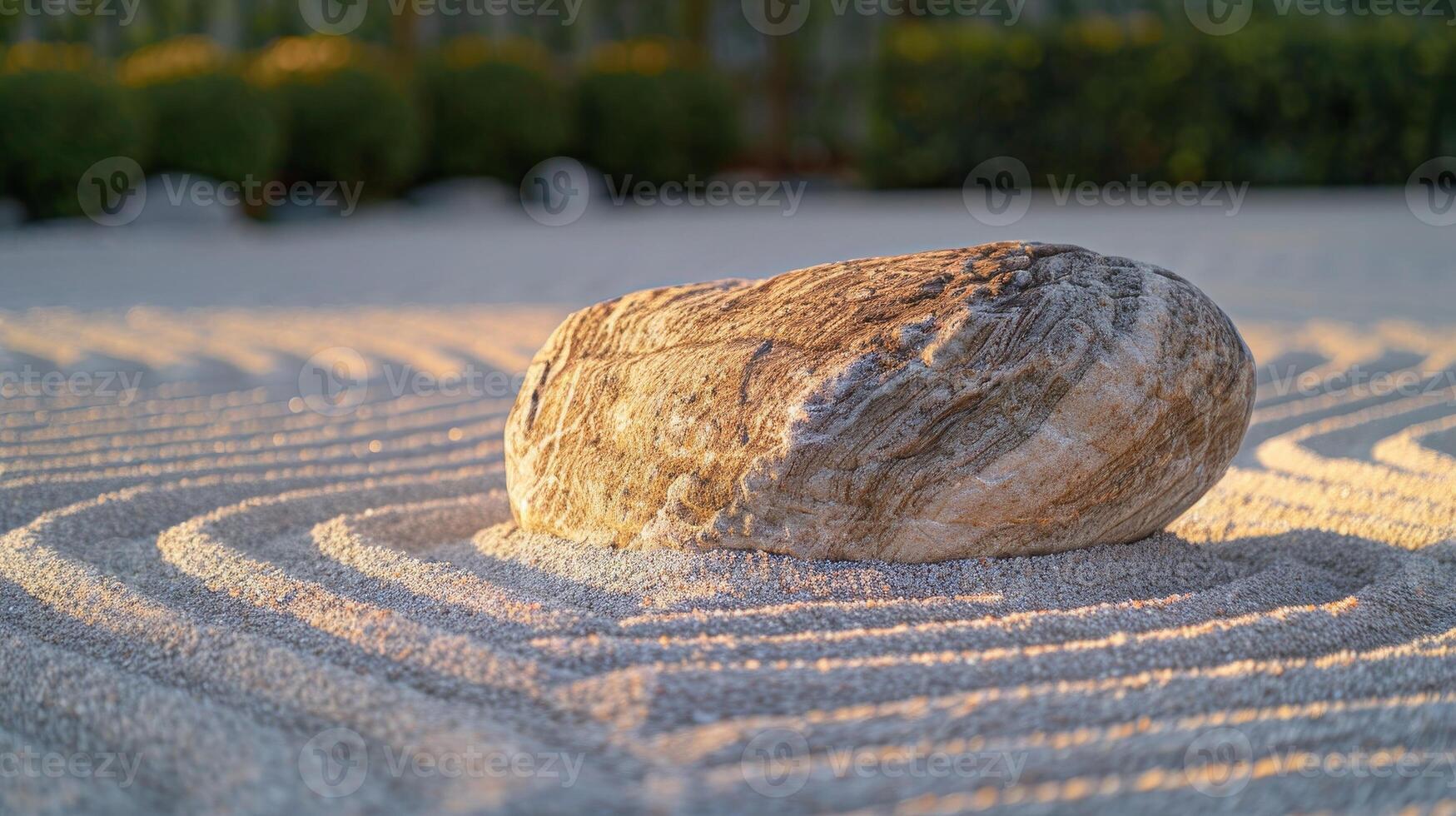 Textured rock on sand pattern photo