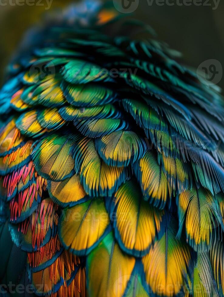 Vibrant Feather Texture photo