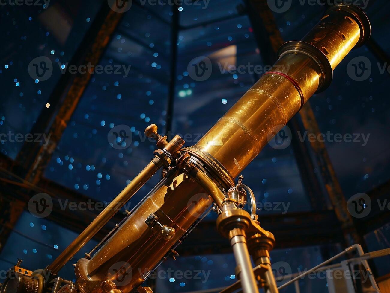 Stargazing with a Vintage Telescope photo