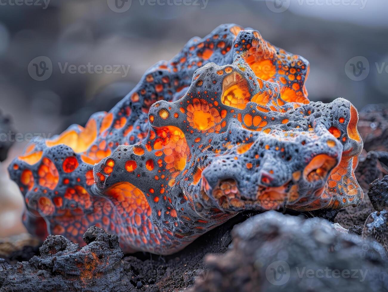 Vibrant Fungus Closeup photo