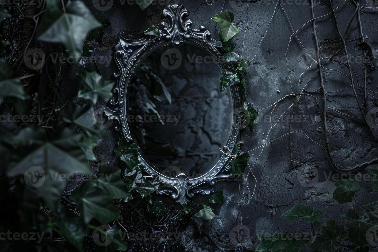 Mysterious Reflection in Ornate Frame photo