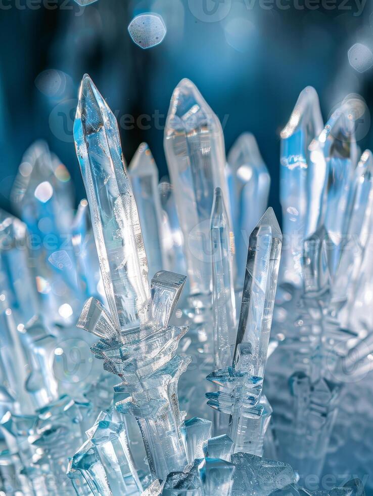 Sparkling crystal formations photo