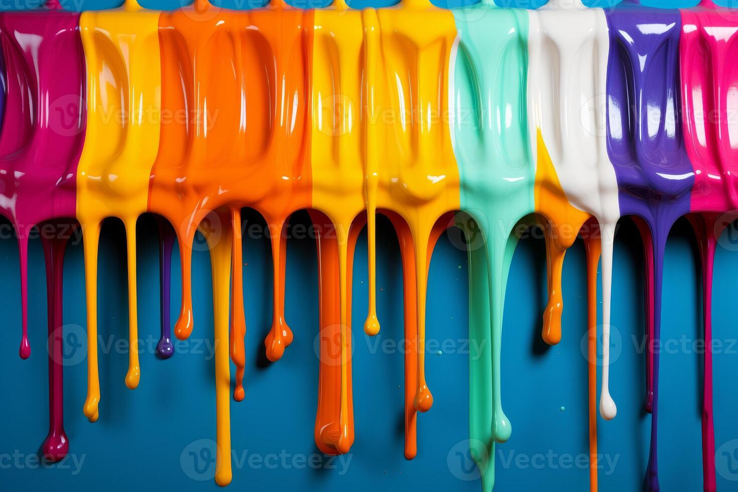 Vibrant Dripping Paint Palette photo