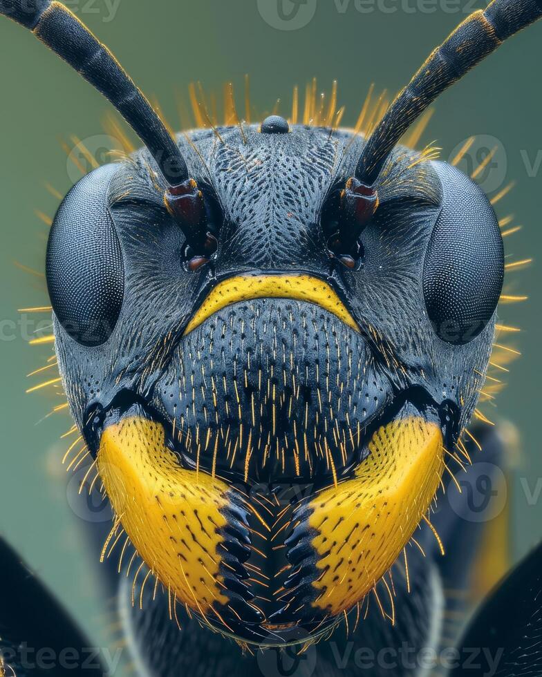 Extreme close up of a vibrant insect photo