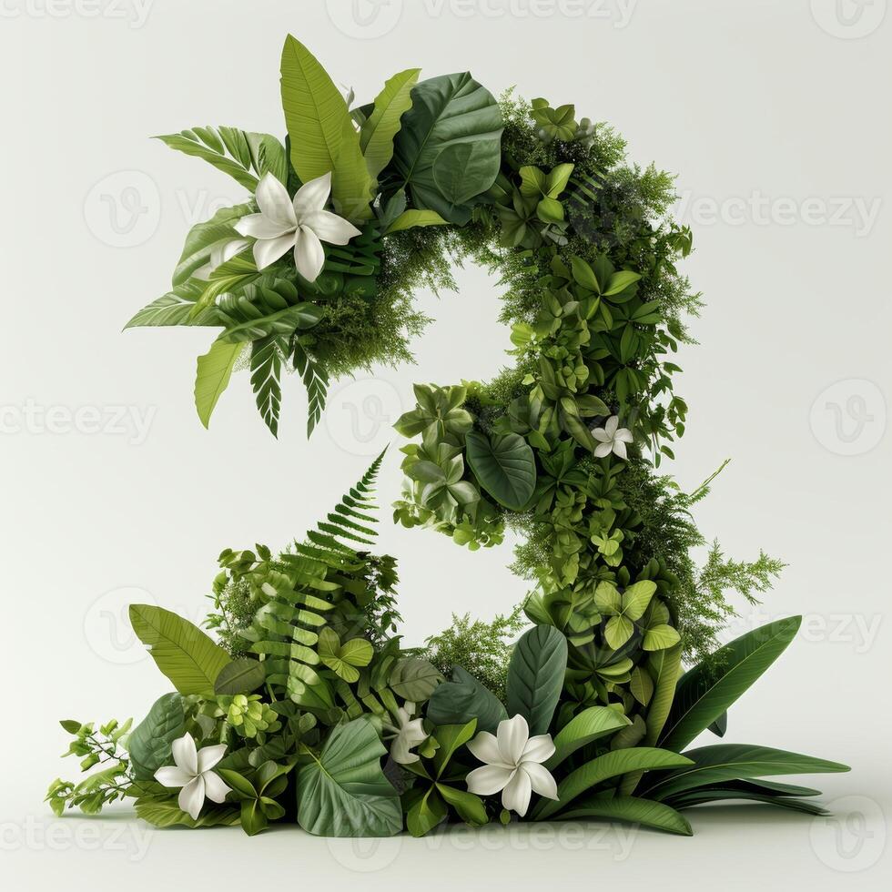 Lush tropical foliage wreath photo