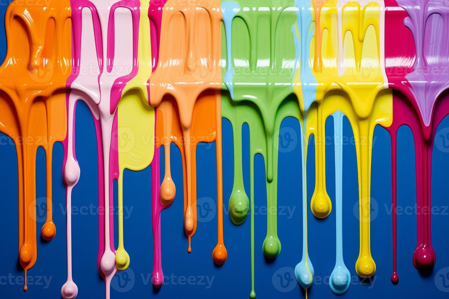 Vibrant Dripping Paint Texture photo