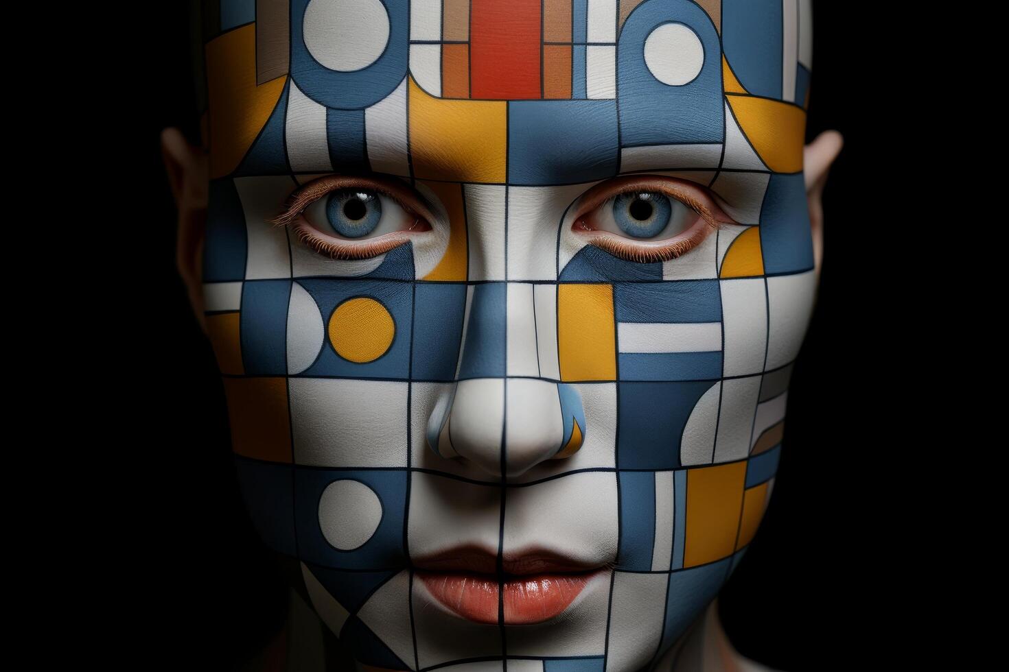 Geometric Face Painting photo
