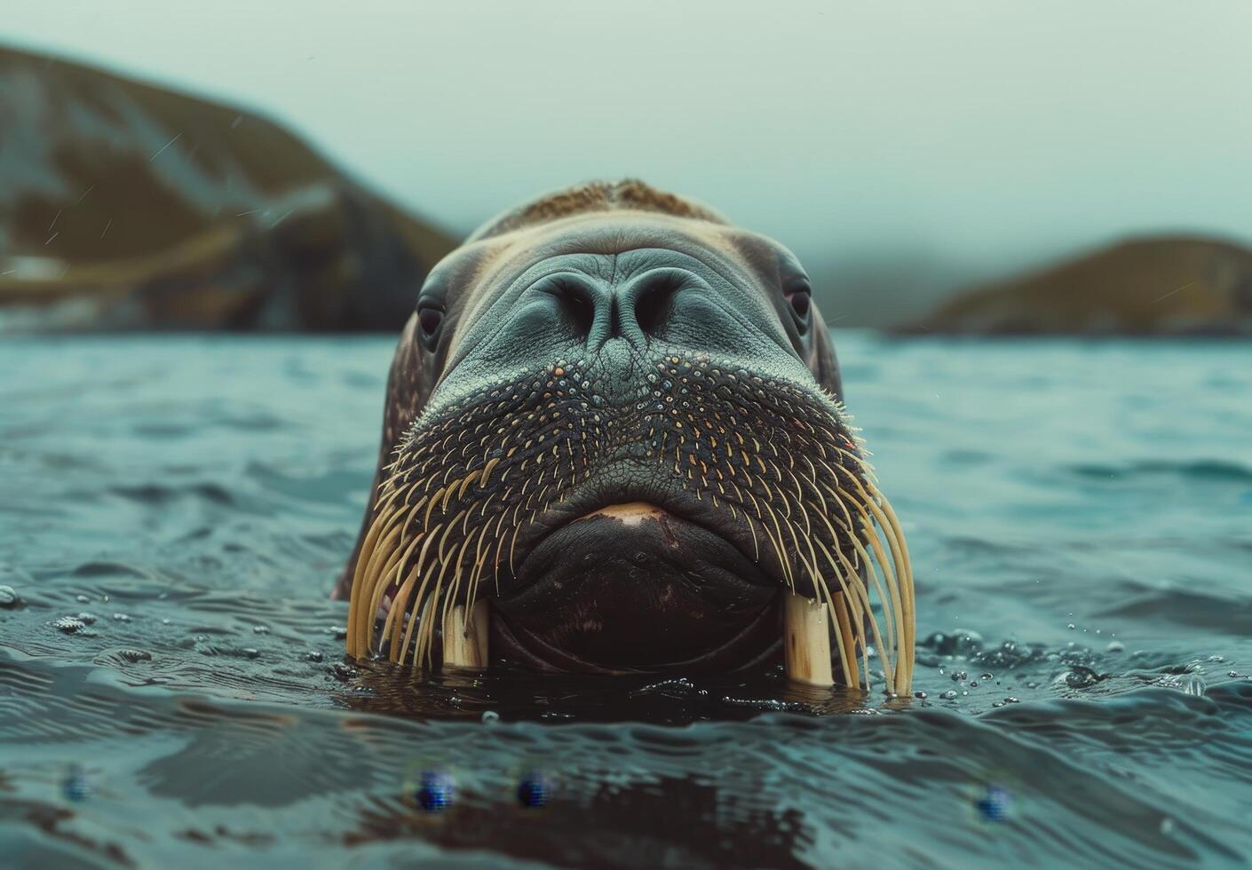 Curious sea creature in the ocean photo