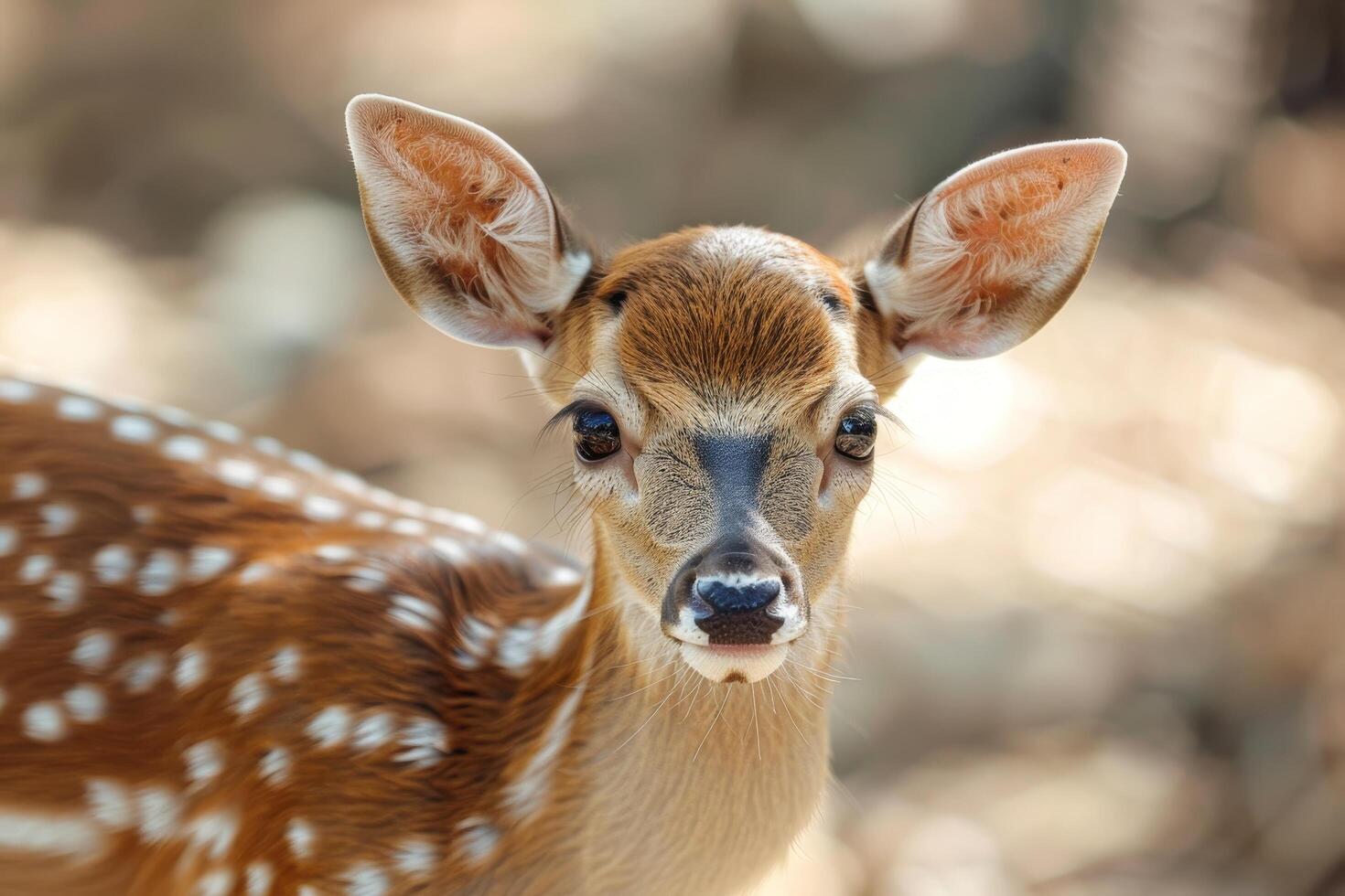 Curious deer with large ears photo
