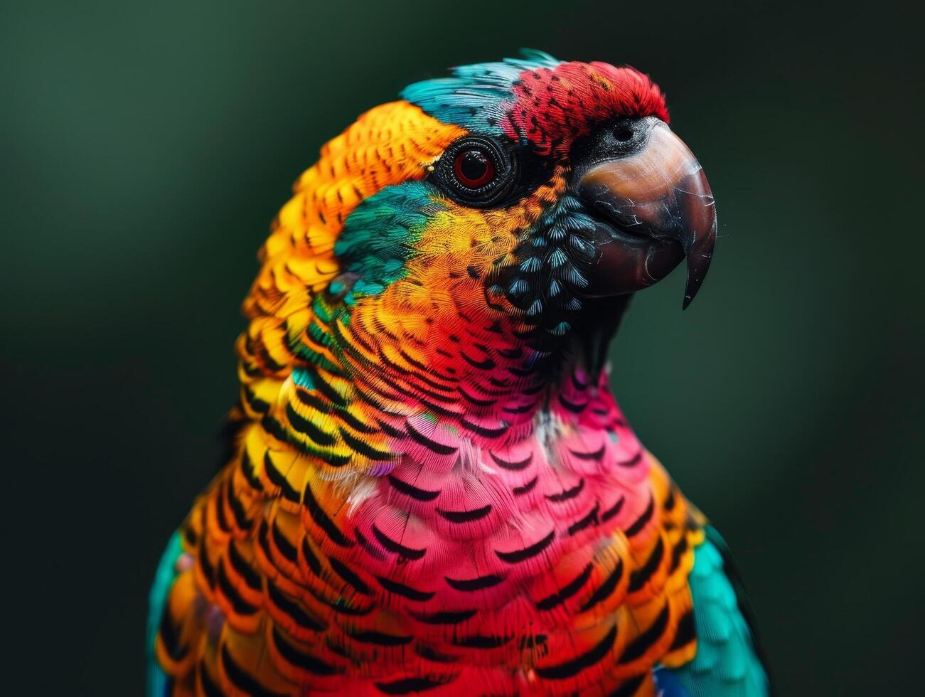 Vibrant Parrot Portrait photo