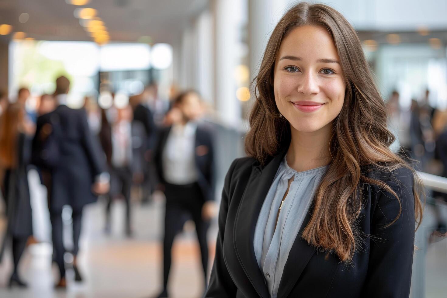 Confident young professional woman in business attire photo