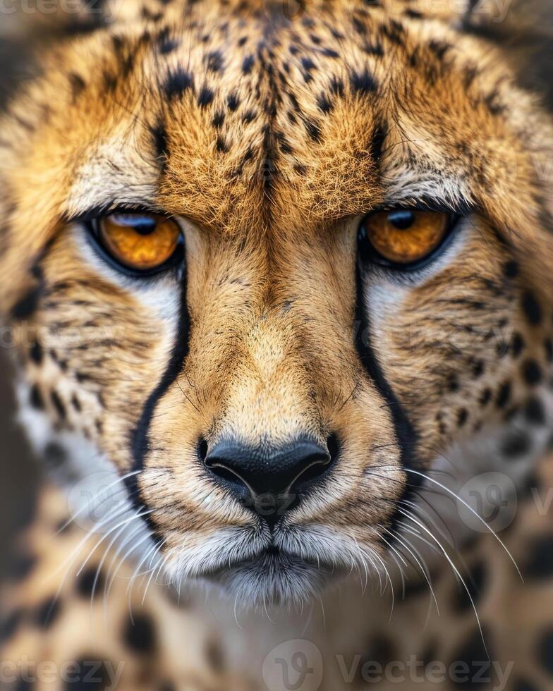 Intense Gaze of a Majestic Cheetah photo