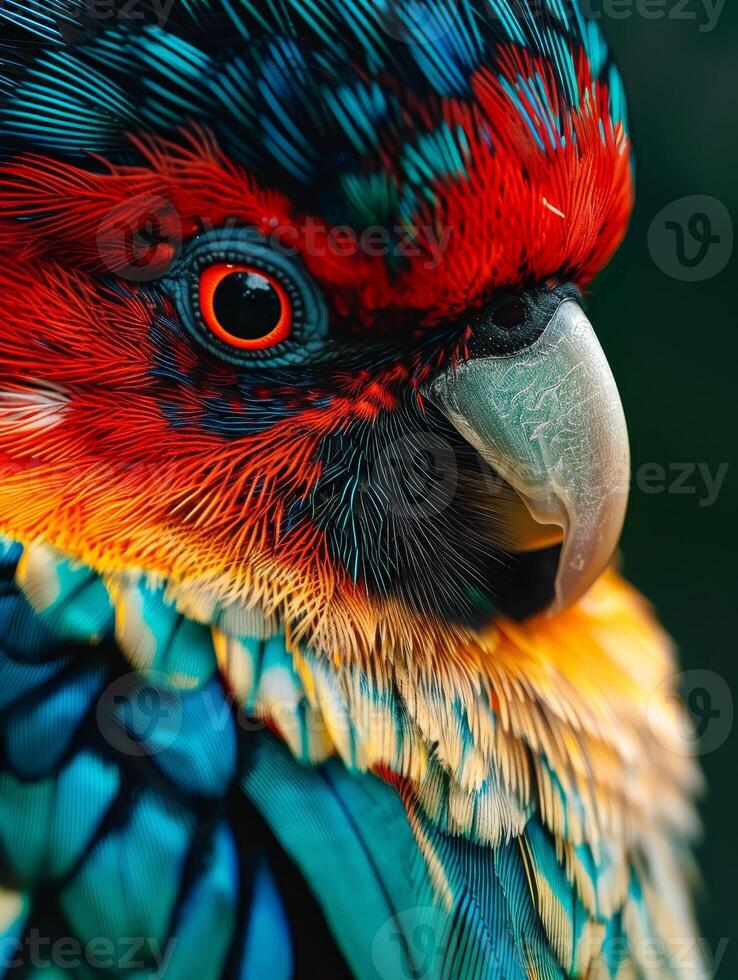 Vibrant Parrot Close Up photo