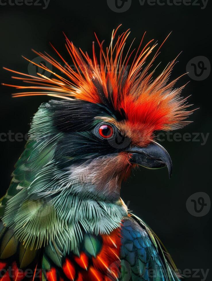 Vibrant Parrot Portrait photo