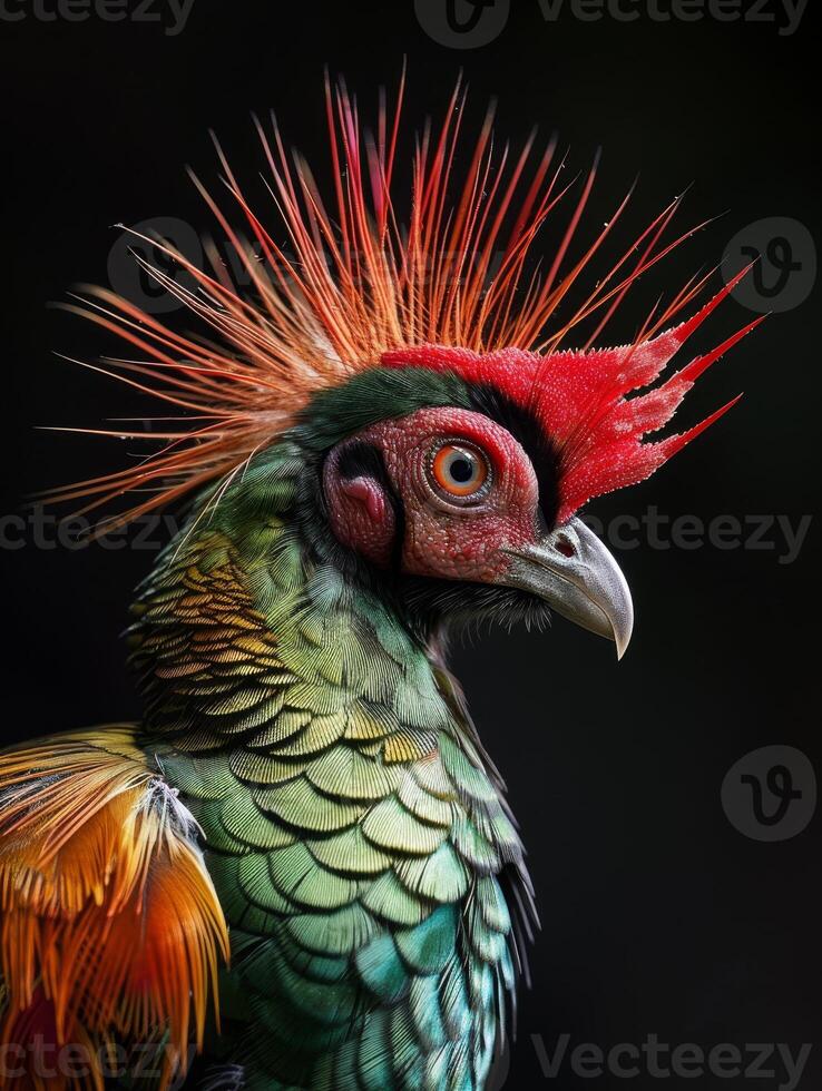 Vibrant Parrot Portrait photo