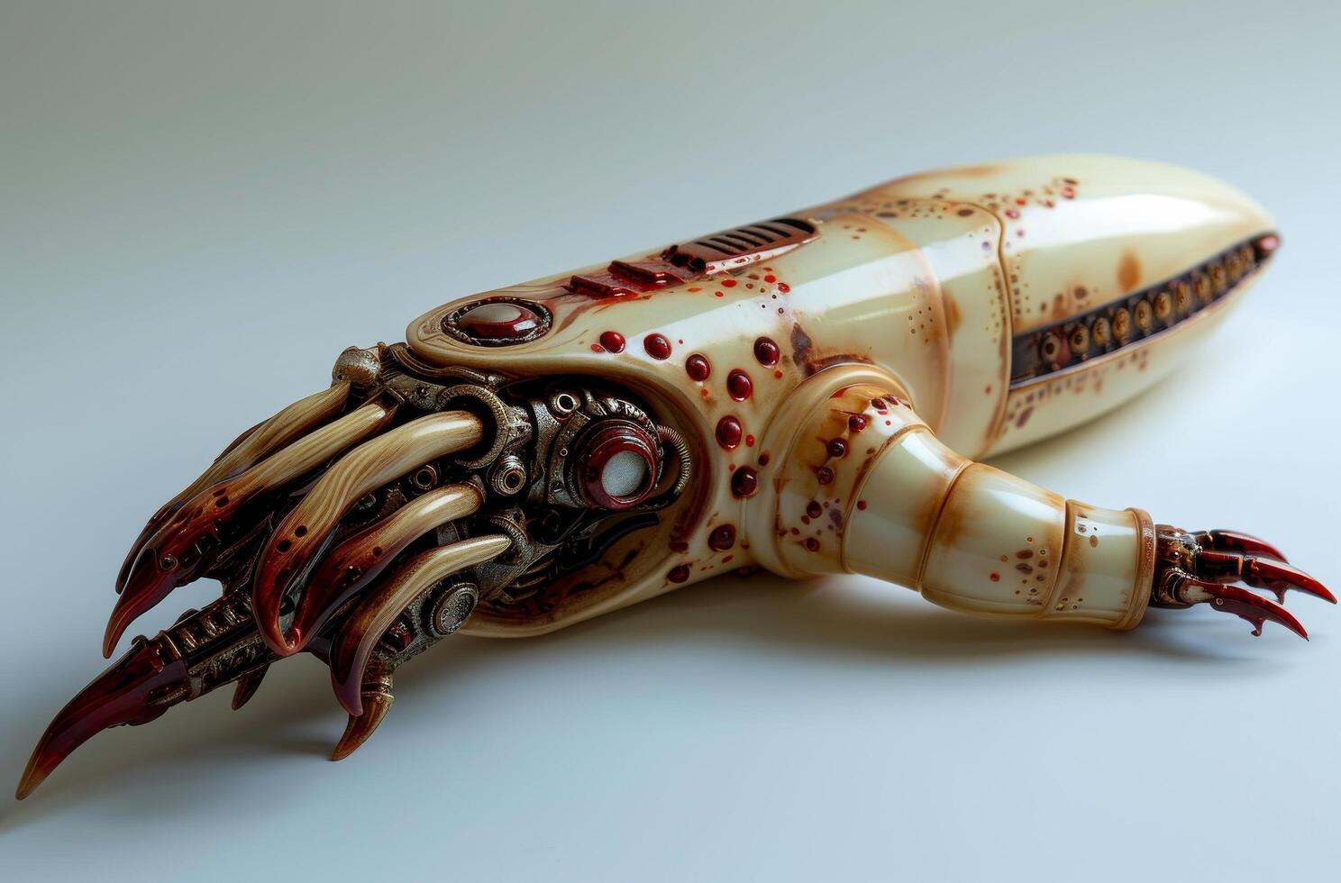Futuristic mechanical creature with intricate details photo