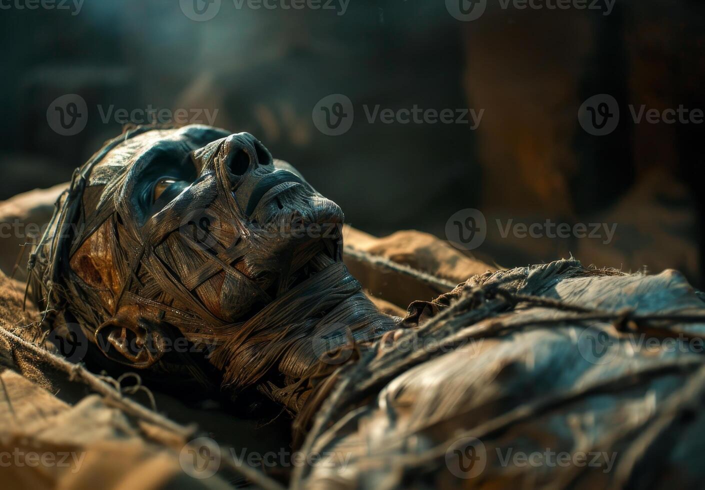 Ancient Mummy in Dramatic Lighting photo