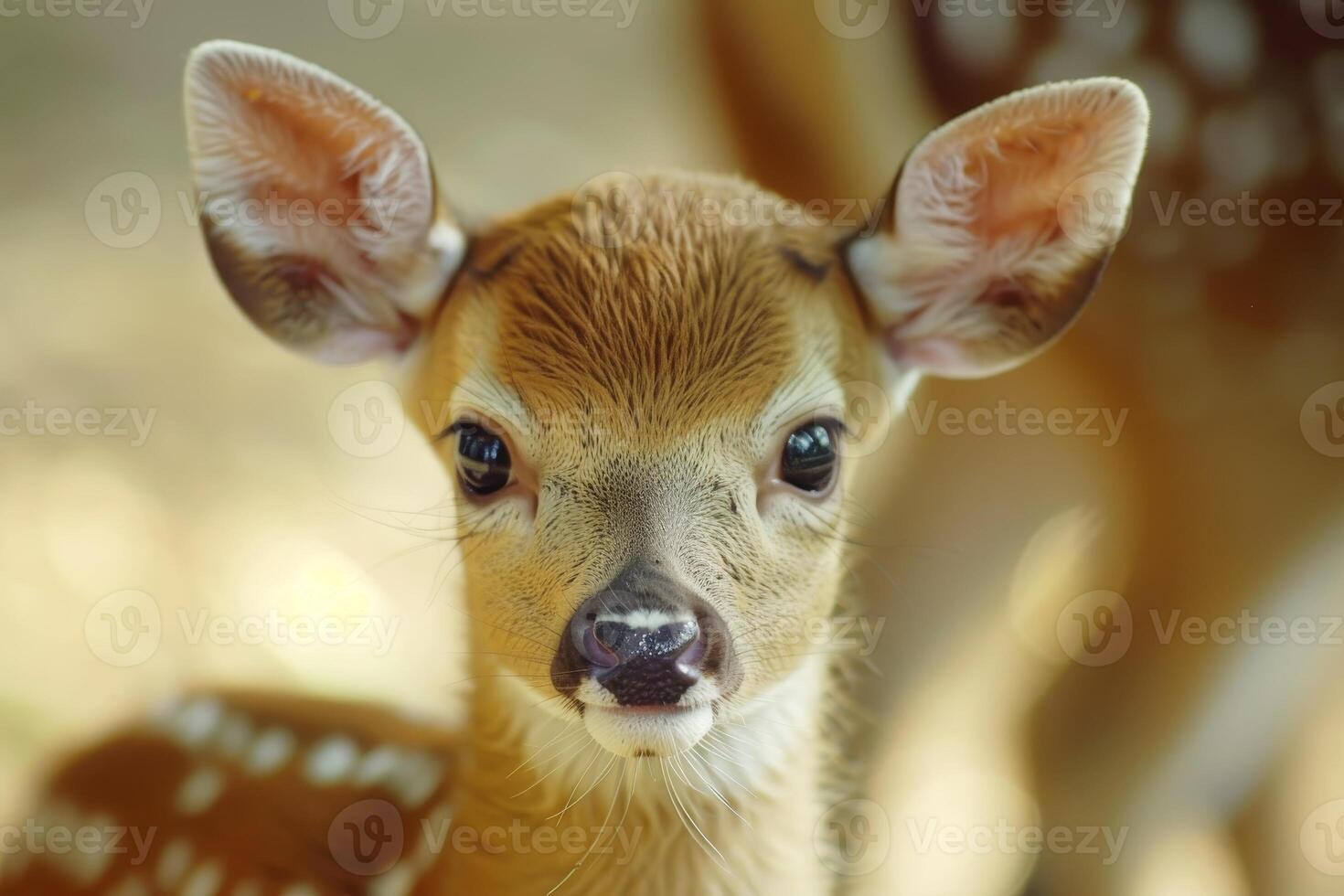 Close up of a Young Deer Looking at the Camera photo
